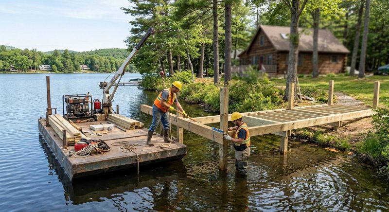 Pond Dock Installation in Alpharetta, GA