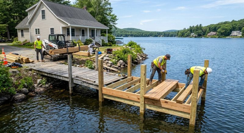 Pond Dock Construction in Overland Park, KS
