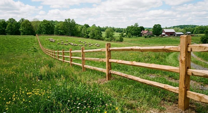 Wooden Farm Fence Installation in Pearland, TX